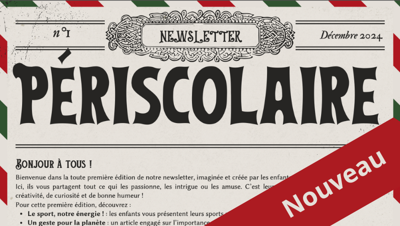 Newsletter périscolaire N°1