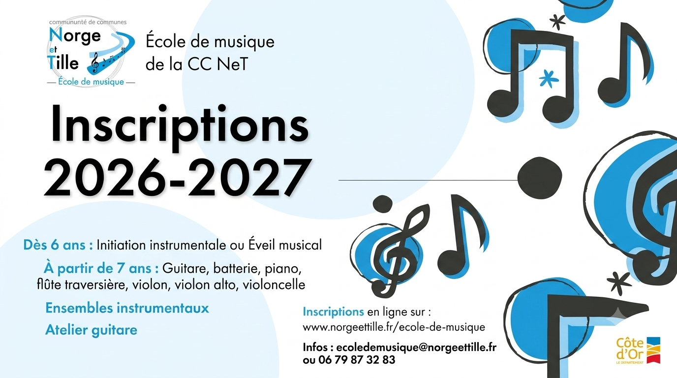 Inscriptions École de musique de la CC NeT 